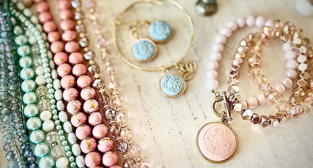 Florence Lily Charm Bracelet Stack, Firenze Lily Jewelry, Giglio of Florence Symbol, Florentine Gift, Italian-Inspired Jewelry, Fleur-d MakerPlace